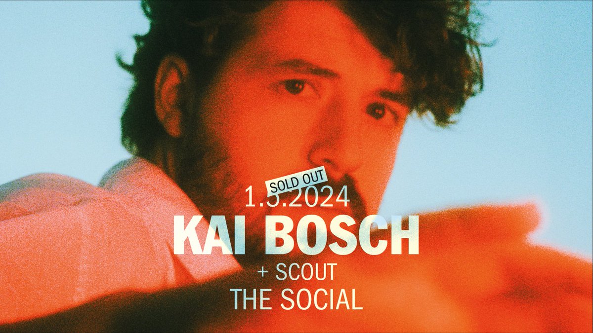 Set times for tonights SOLD OUT show @thesociallondon 🔥 Scout 8pm @kaibosch 9pm