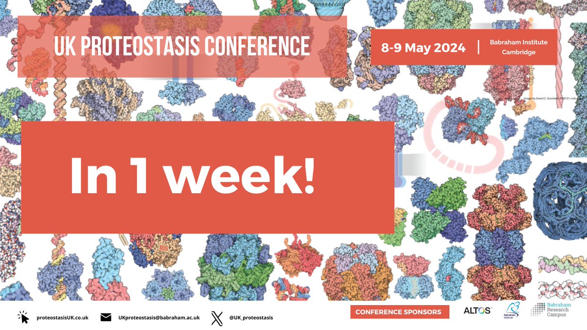 We are so excited to welcome everyone joining us for the first @UK_proteostasis conference next week!