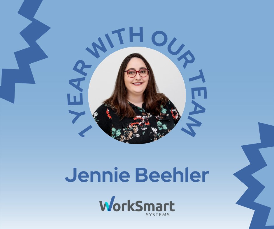 Congratulations to Jennie for 1 year with WorkSmart! 🎉 Thank you for all your hard work and dedication throughout the year! 

#WorkSmartSystems #HumanResources #EfficientBusiness #WorkSmartSolutions #HRExcellence #HRSupport #BusinessSolutions #HRInnovation