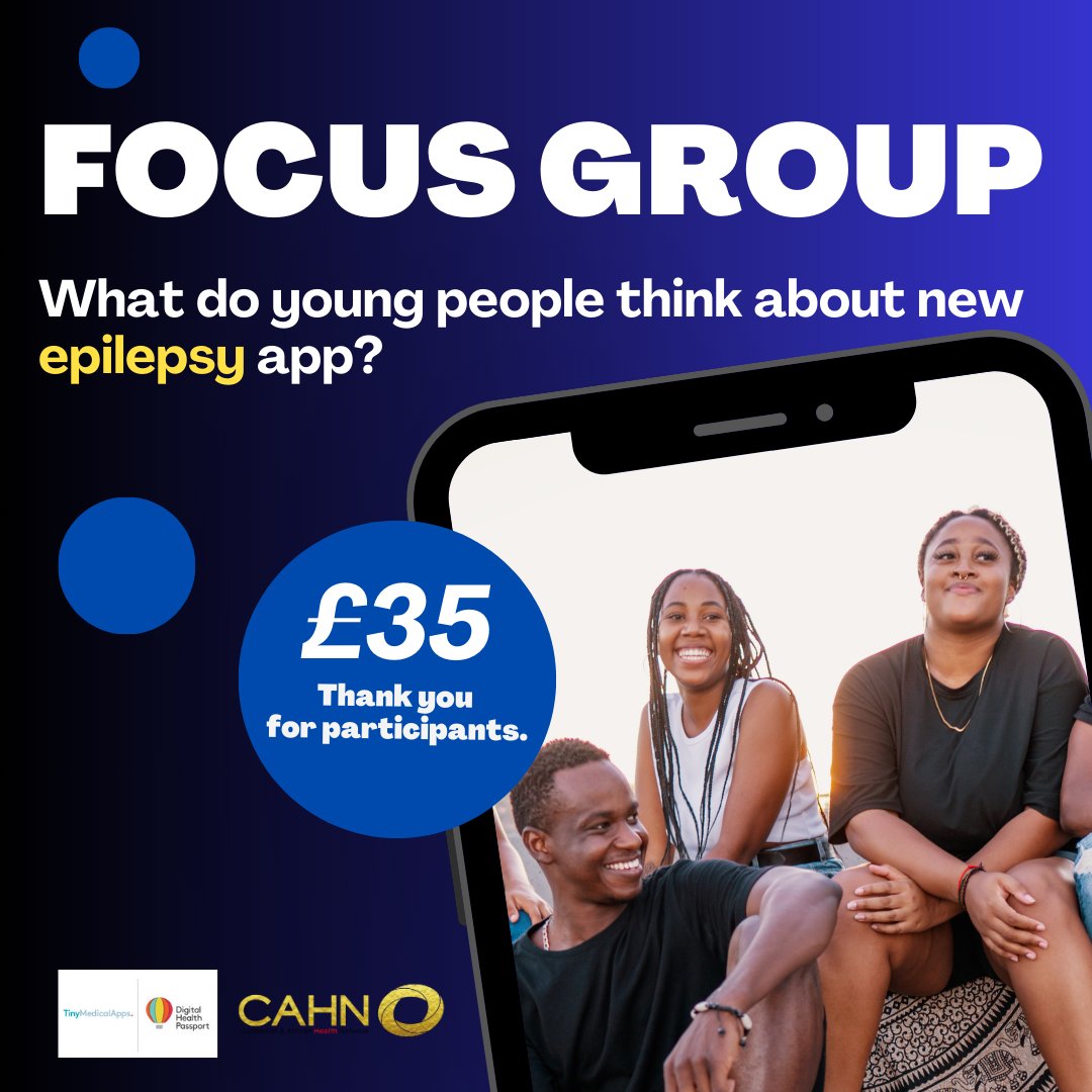 Calling all young people (13-25) with epilepsy or their parents/carers in the Caribbean & African community! We want to know your thoughts on a new epilepsy app and receive a £35 thank you. Register here: forms.office.com/e/EiBDu7k2aj #Epilepsy #CAHNResearch