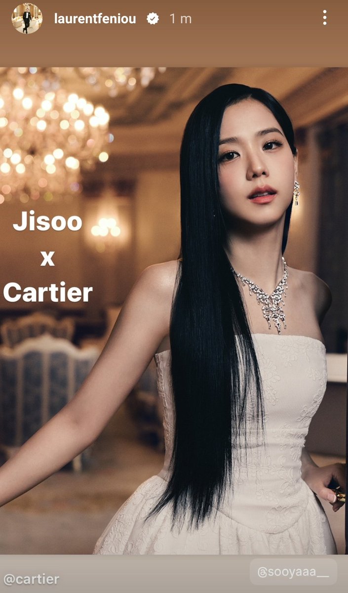 240501 [Instagram] Laurent Feniou (Cartier's Managing Director) story update with #JISOO.

#지수 #JISOO #FLOWER #AllEyesOnMe @officialBLISSOO