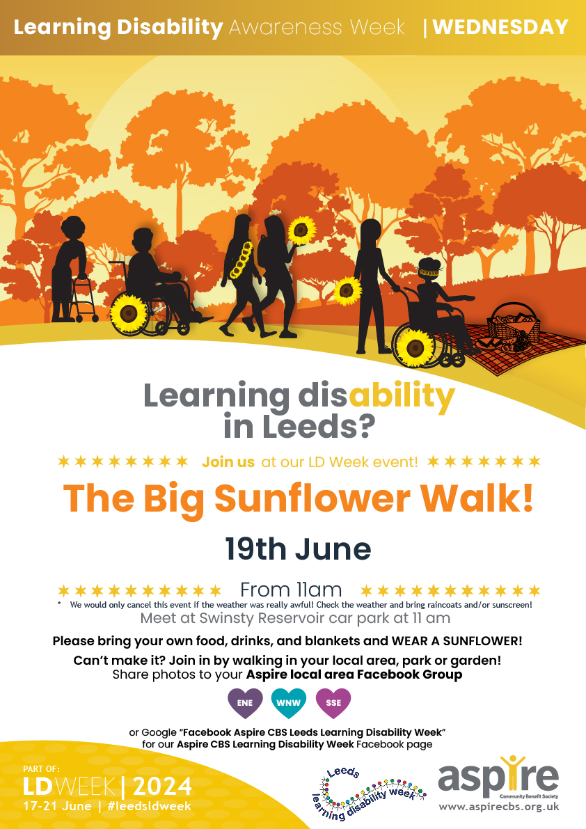 🌻The Big Sunflower Walk🌻 Join us at Swinsty Reservoir for a day of gentle excercise in nature. Wear a sunflower and join us for the Big Sunflower Walk. ⏰WHEN: Weds 19th June 11am-2pm 📍WHERE: Meet at Swinsty Reservoir Car Park #leedsldweek