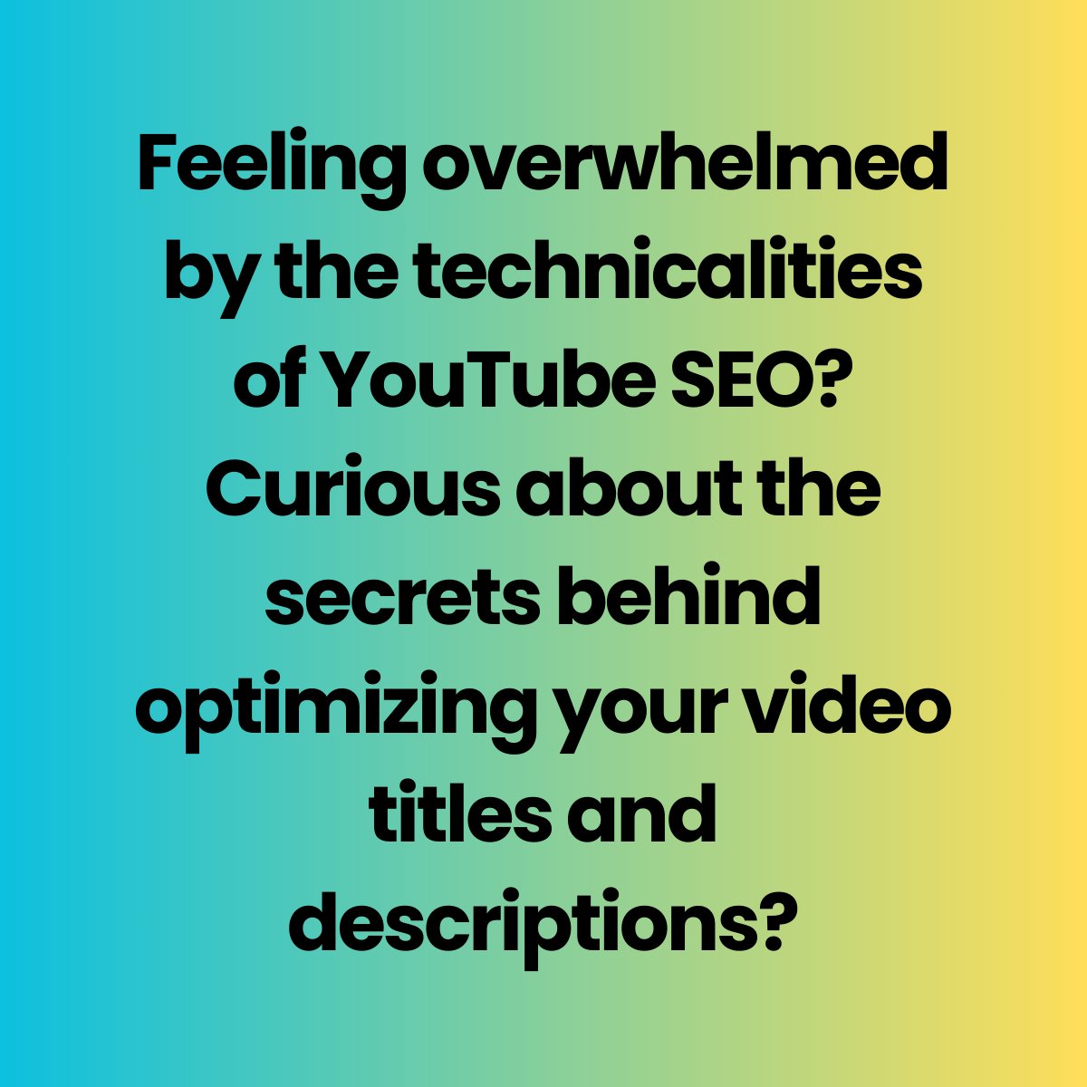 Feeling overwhelmed by the technicalities of YouTube SEO? Curious about the secrets behind optimizing your video titles and descriptions?

#videooptimization #digitalmarketing #youtubechannel #youtubevideos #seotips #youtubemarketing #youtubeseo