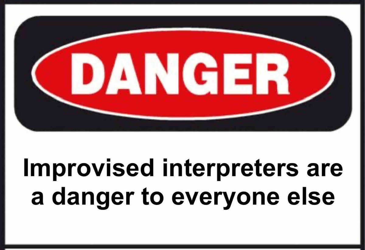 From my blog: Improvised interpreters are a danger to everyone else. | The Professional Interpreter ow.ly/8LVZ50QVNG4