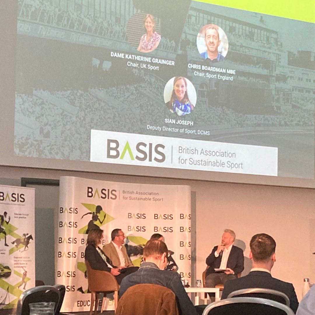 We cannot, and must not, ignore climate change. @Chris_Boardman joined Dame Katherine Grainger, @uk_sport; Sian Joseph, @DCMS; and Russell Seymour, @BASIS_org at their Sustainable Sport Conference to discuss how it’s a shared responsibility to tackle climate change.