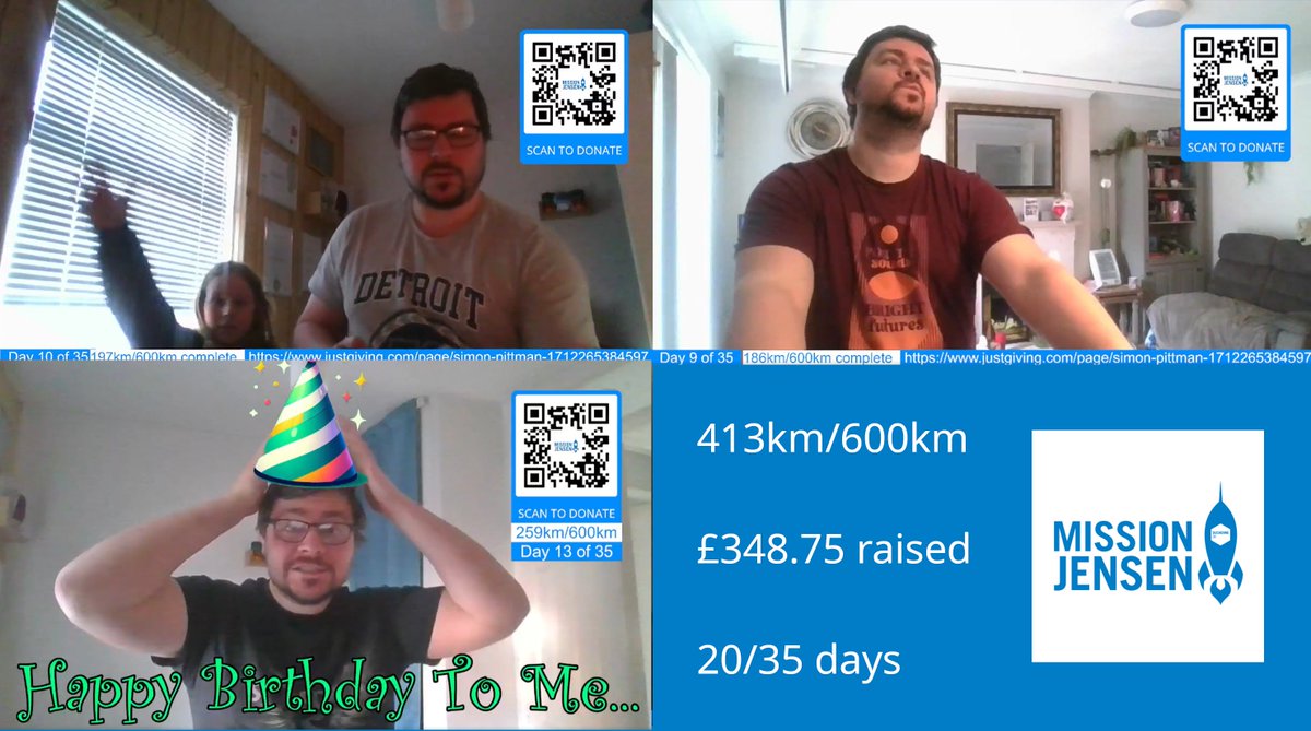 Shoutout to Simon Pittman who is taking part in the Dash AT HOME by cycling 600km on his exercise bike to raise money in honour of his son Jensen who has DMD. So far, he's raised £290! If you'd like to help Simon smash his target, you can donate here: yourselfwww.justgiving.com/page/simon-pit…
