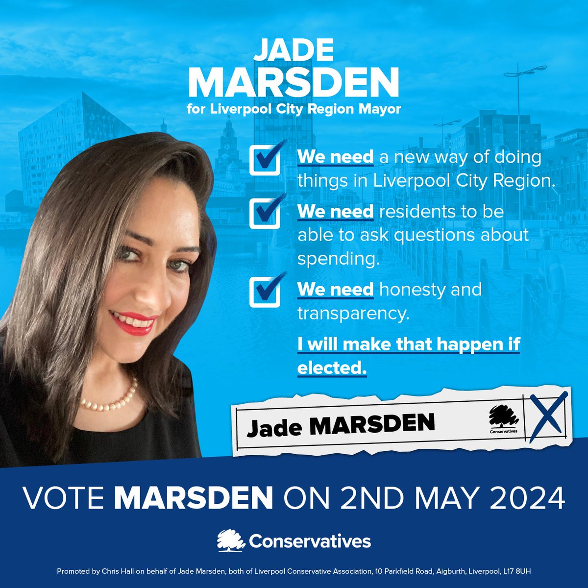 Labour have ran Liverpool City Region for too long and they’ve demonstrably failed. I want to make the region more democratic and accountable. #VoteMarsden