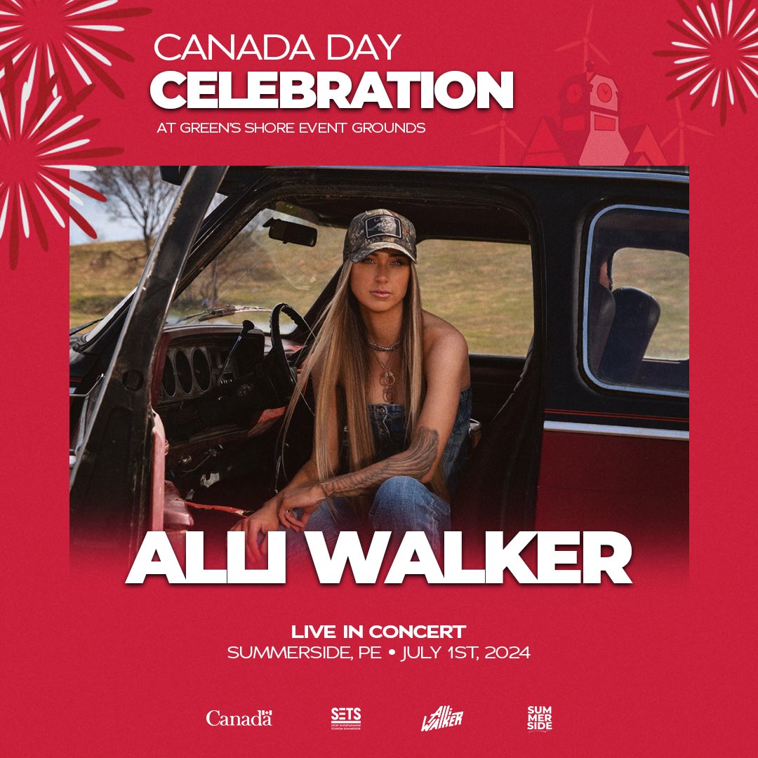 📣 PRINCE EDWARD ISLAND I’m coming home to play my first hometown show right in beautiful #Summerside this Canada Day!! 🥰🇨🇦🌊 I’ll be playing in the evening at Green Shore Event Ground in @summersidePEI to celebrate #CanadaDay24 on July 1st! 🎉 Cannot wait to see you all!! 🤗