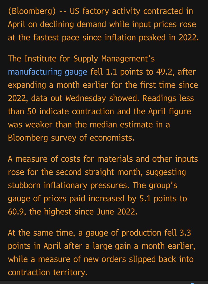 Per the attached from Bloomberg, today’s second set of US macro data points to some economic slowing combined with still sticky inflation.
 
#economy #jobs #inflation @economics #econtwitter