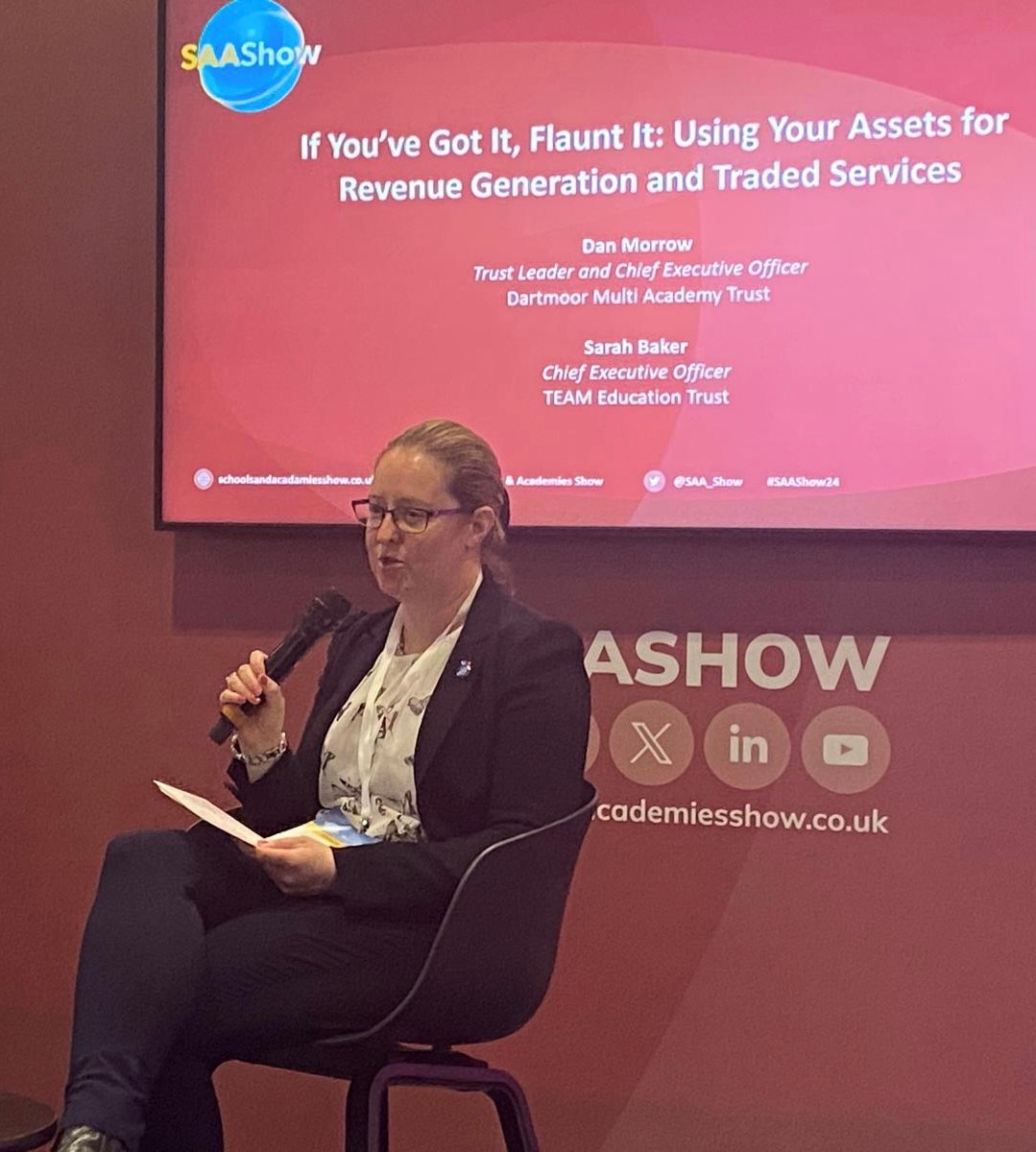 Over at the @SAA_Show Business and Finance Theatre now, Sarah is discussing ‘If You've Got It, Flaunt It: Using Your Assets for Revenue Generation and Traded Services’ with @moremorrow. 

#SAASHOW #TEAMcollaboration