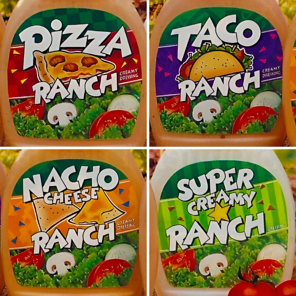 The Hidden Valley Ranch weirdo dressings, from 1993. They made salad hip and cool. Kids everywhere were pleading for more lettuce.
