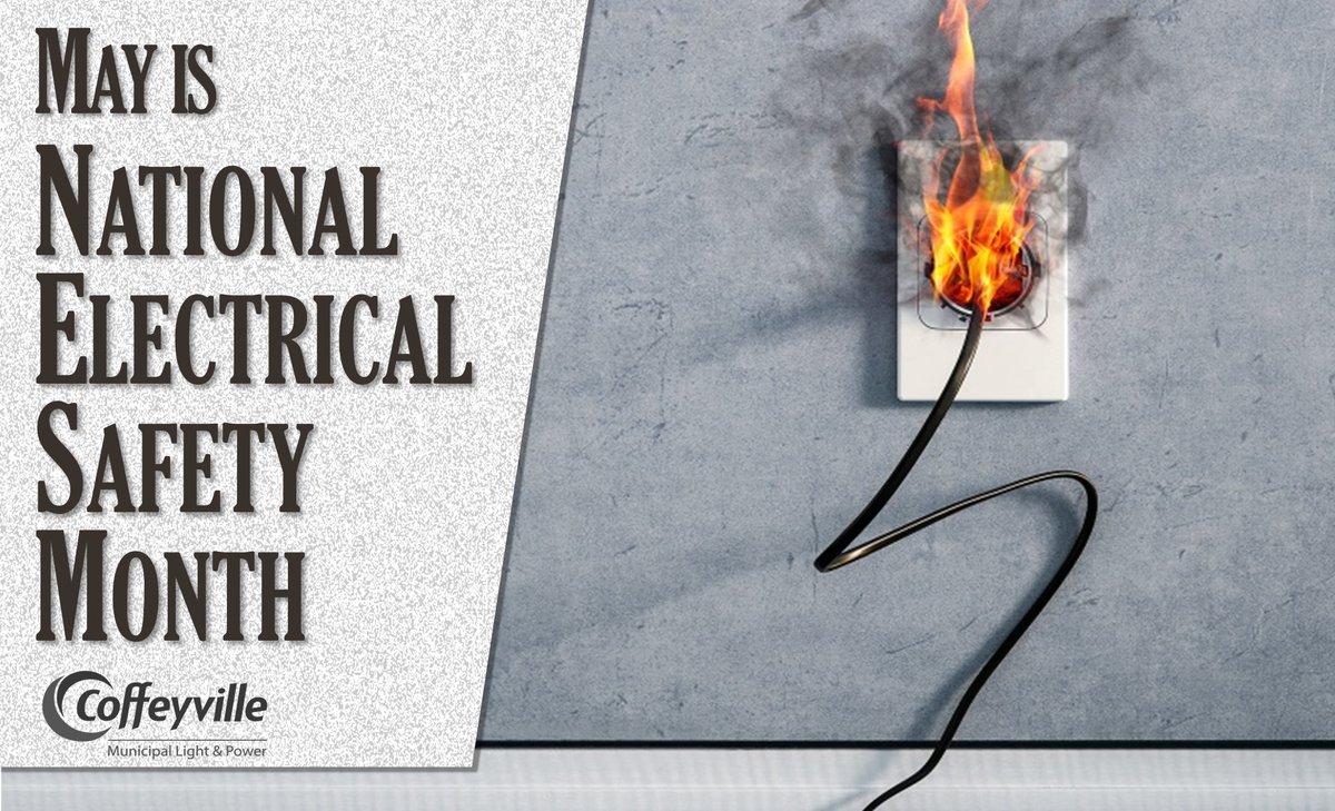 Not to 𝕤𝕙𝕠𝕔𝕜 you, but May is National Electrical Safety Month! Let's keep our homes and workplaces safe by practicing proper electrical safety measures.  #NESM #ElectricalSafety #PublicPower