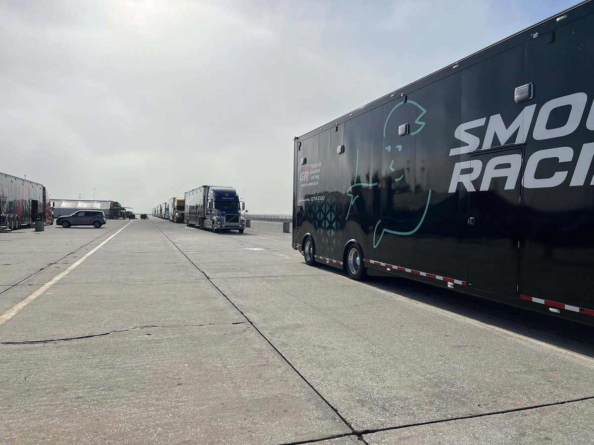 All of our ducks in a row for load in at @sebringraceway 🐥 #FanatecGT #GTWorldChAm #GTSebring