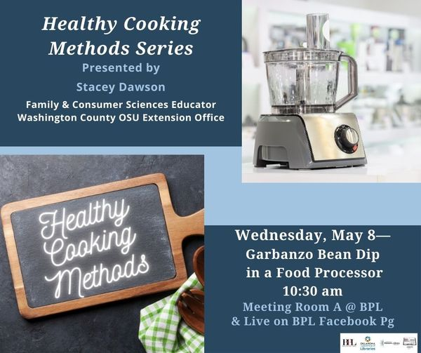 bvillelibrary's tweet image. If you have a food processor, then now's the time to get it out and make this healthy and easy garbanzo bean dip!! 
📷 Wednesday, May 8, at 10:30 am
📷 Meeting Room A @ BPL &amp;amp; Live on BPL Facebook Pg
📷 Free &amp;amp; Open to the Public
#BPLibraryLife #freeclass #foodprocessor