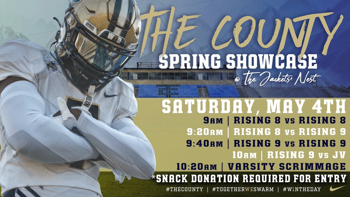 Your first chance to see ALL of our teams in action is this Saturday morning at The Jackets’ Nest! Our Spring Showcase begins at 9am, a snack or drink donation is required for entry. We look forward to seeing yall on Saturday! #TheCounty #TogetherWeSwarm #W1NTHEDAY #Spring24