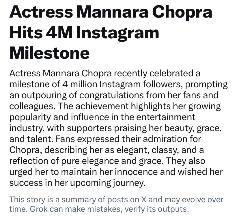 Anyone finding it hard to write post for Mannara, check out what Insta algorithm has created for you.

This captured fans' mood - loving it. 

MANNARA'S 4M IG FAMILY