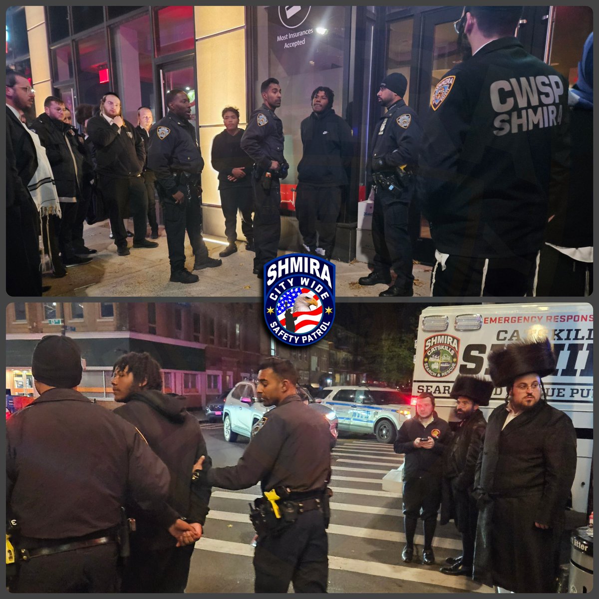 Thanks to the quick response by our #Shmira volunteers to a #Hotline call of a male stealing a scooter, the suspect was apprehended and arrested by @NYPD66Pct. #TeamWork #ItsWhatWeDo #FightingCrime