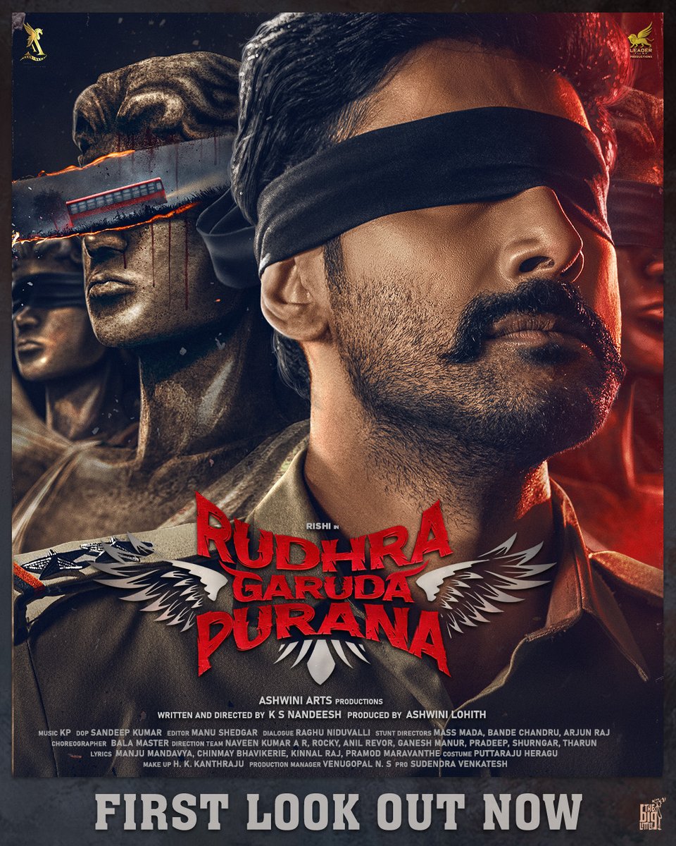 Introducing Inspector Rudhra, Rudhra Garuda Purana First Look Out Now ! Link in Bio 🔥 #RudhraGarudaPurana #Firstlook #Nandeesh #AshwiniArts #thebiglittle @Rishi_vorginal @Ashwini_PRK @Ashwiniartss @KPmusicoffl @priyankaa_7