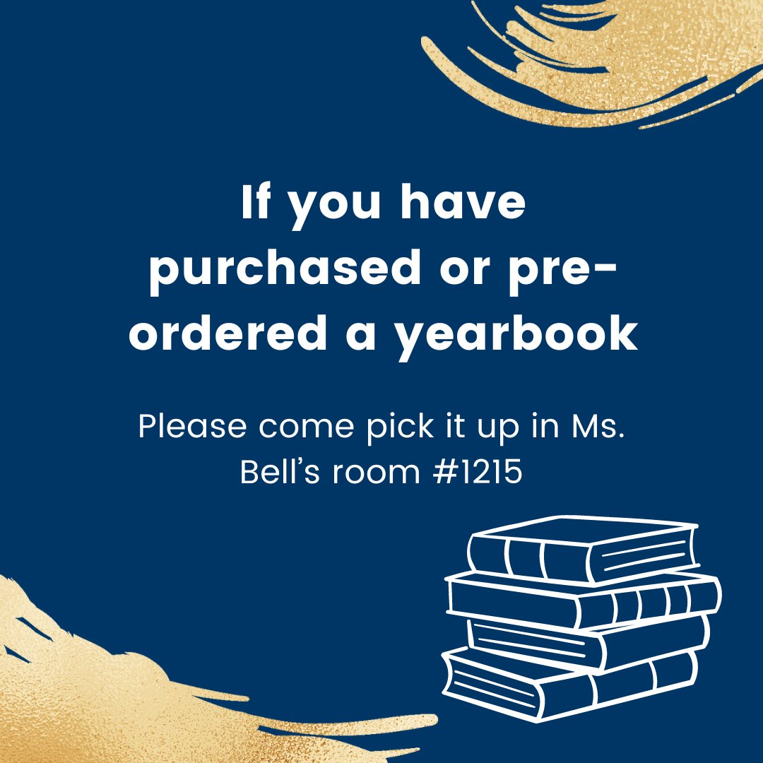 Please see Ms. Bell before school and during lunch to pick up your yearbook! Make sure you are coming in before 4:00p.m. NO PICKUPS Friday, May 3rd. #TEAMUCPS #CycloneStrong #UCECProud @AGHoulihan @UCPSNC