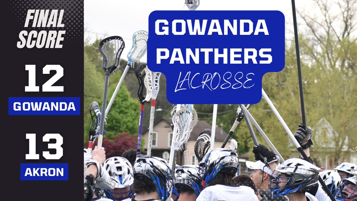 Gowanda loses a nail biter at home against a tough Akron team 13-12. We’re back at Hillis tomorrow against Newfane at 6pm. #GoPanthers🥍 #Family