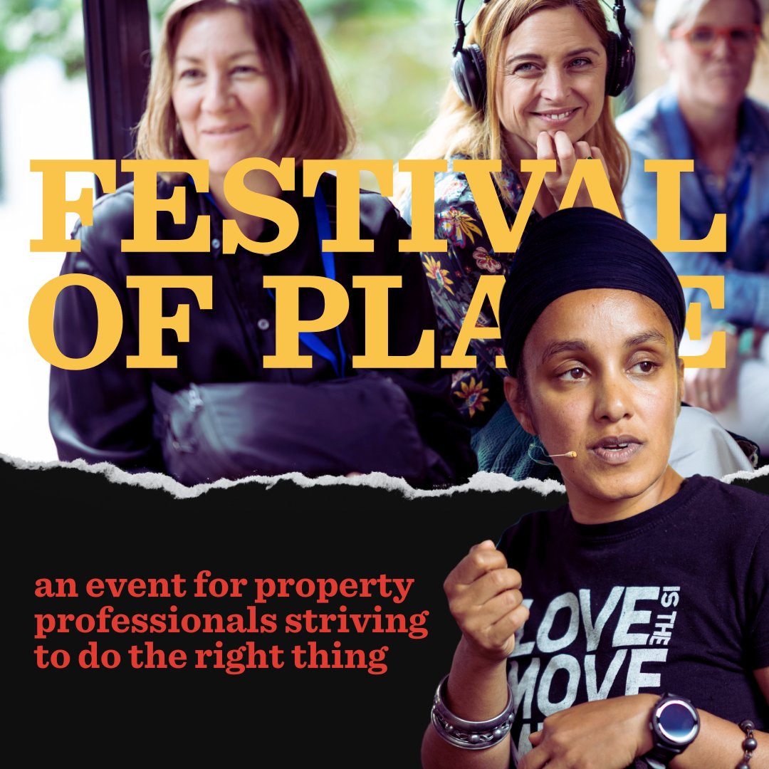 Free and discounted tickets are always available to charities, students, community groups, engaged citizens, small non-profit organisations, those on maternity/paternity leave etc. If you would like to attend Festival of Place on 4 July, please apply here: bit.ly/3xZNScd
