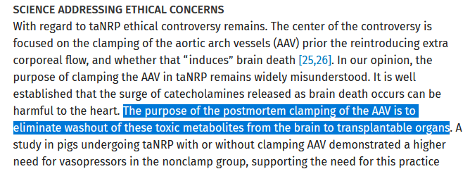 Interesting article summarizing #NRP and why cross-clamping is done. Notably, it is not to ensure brain death or prevent resuscitation, but rather to prevent injury to the heart. Would be curious what @ChristosLazari3 and @rkchoi think about this :) journals.lww.com/co-transplanta…