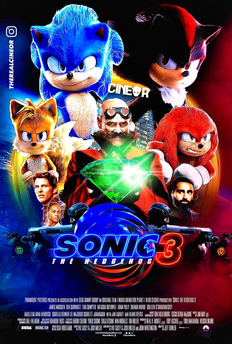 Do you think they will drop a first poster for #sonicmovie3 when they release the first teaser trailer? 🤔👀 #SonicTheHedgehog #ShadowTheHedgehog #sonicmovie #SonicNews #Knuckles #sonic #Paramount #posterdesign #TailsTheFox