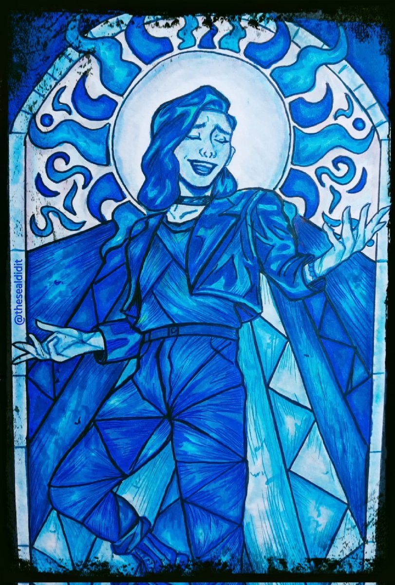 ▪︎ The Muse ▪︎ The trio of stained glass Grace traits is complete! ＼(^-^)／ {#straygods #straygodsfanart}