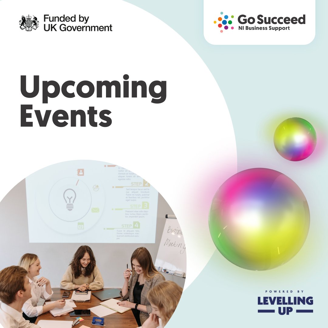 Register for free upcoming events offered by @gosucceed_ni including: ➡️ Refining a business idea ➡️ Canva for digital design ➡️ Social media for beginners ➡️ Google ads for your business ➡️ Building a start-up business plan See the full list & book >> tinyurl.com/mjmndb4n