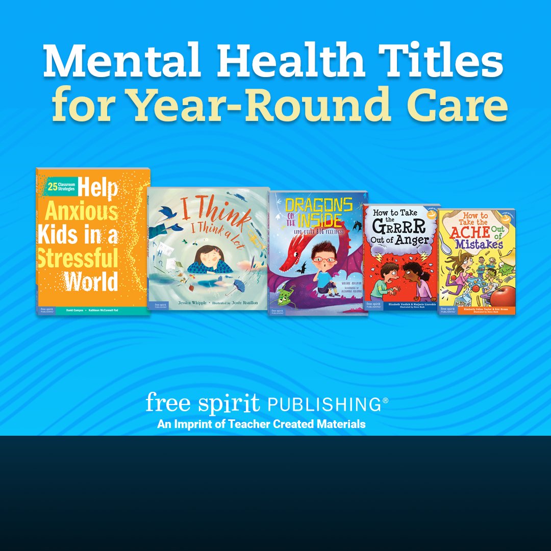 May is Mental Health Awareness Month! 🧠💚 At Free Spirit Publishing, we're dedicated to supporting mental well-being year-round. Explore our curated collection of 5 essential mental health titles for all ages. Dive in and nurture your mind! hubs.ly/Q02vv_Zt0 📚 #MHAM