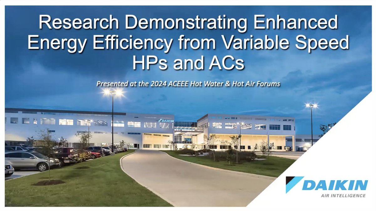 Unable to attend our recent webinar with the experts at @daikin_america on the Implications of EER Requirements on Heat Pump Adoption in Texas and Oklahoma? Head over to our YouTube channel to watch the recording! youtube.com/watch?v=0ttyJS…