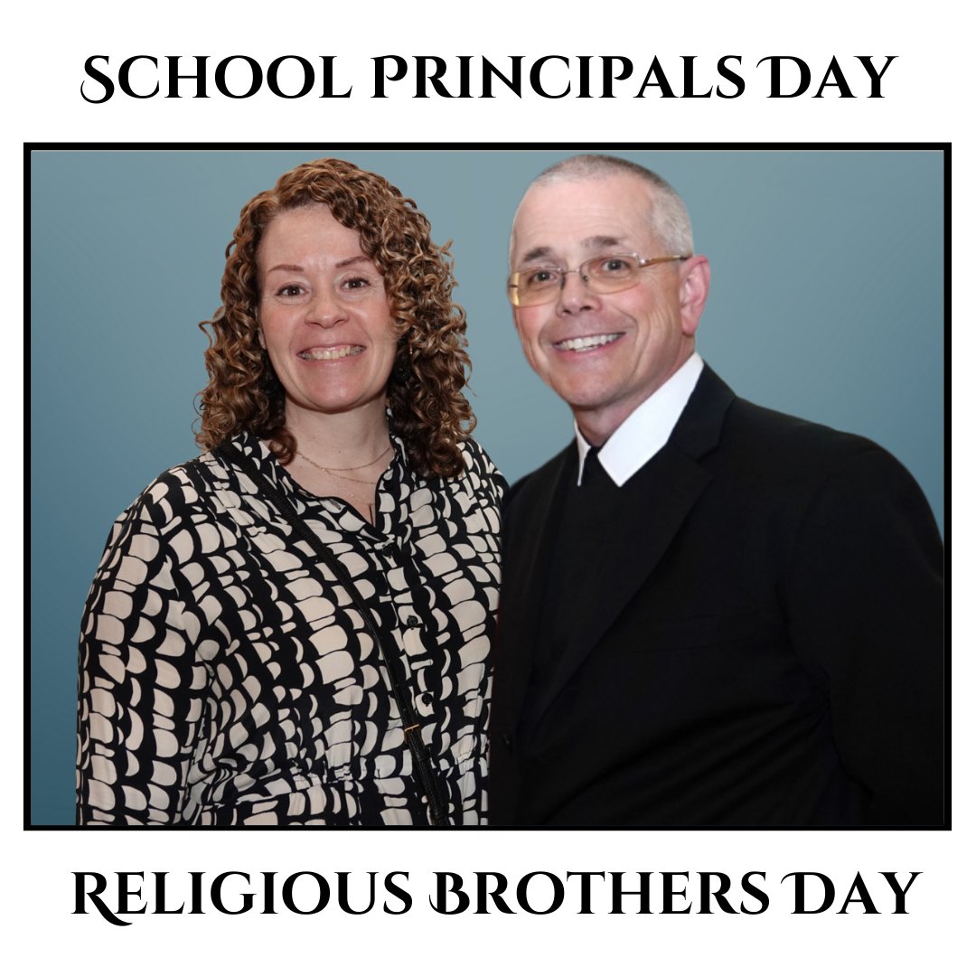 Today, we're honored to celebrate two remarkable individuals: Ms. Conroy and Br. Rich. Thank you both for all you do to inspire our students, teach our community, and celebrate our Lasallians achievements as your own! #WeAreLaSalle #SchoolPrincipalsDay #ReligiousBrothersDay