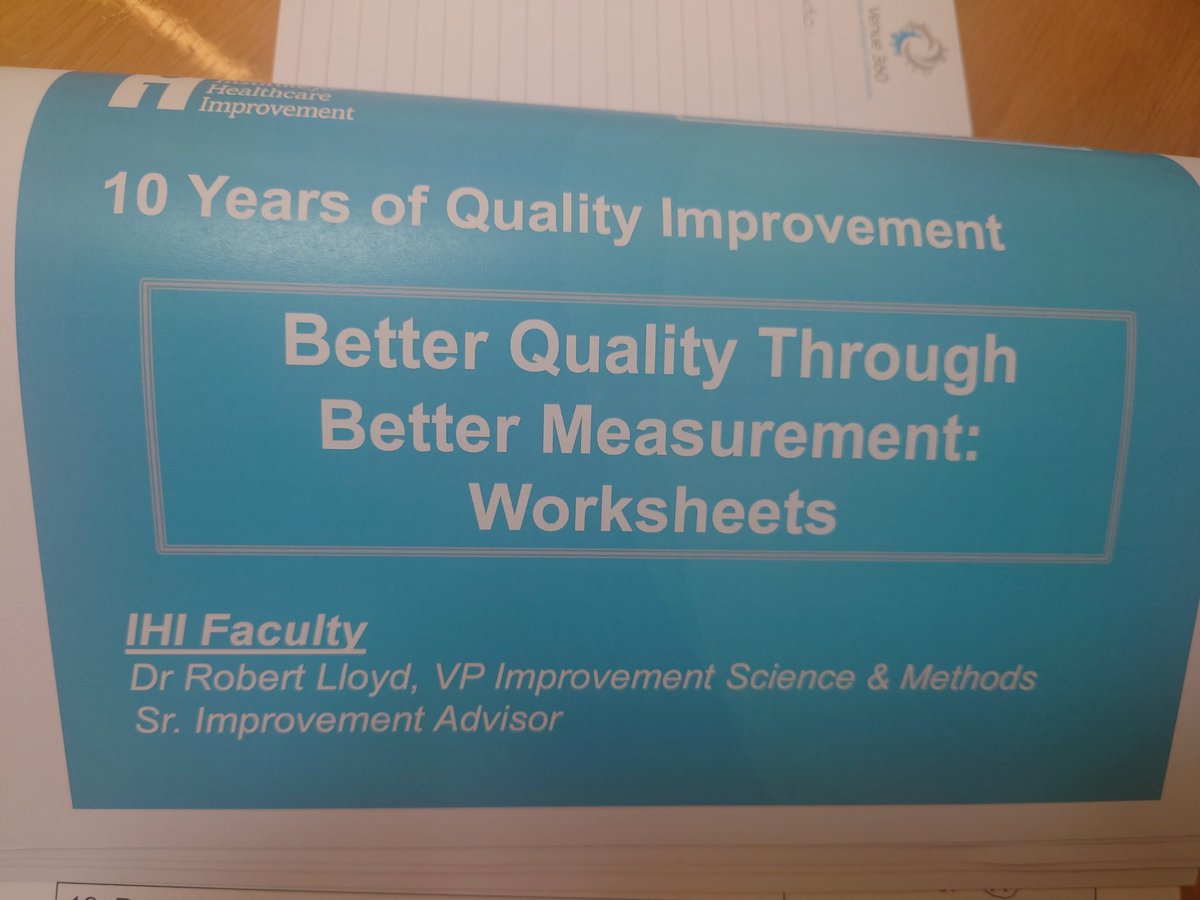 It's been a while, dusting off my QI cobwebs around data measurements and charts. Great to be back in the room with @TheIHI @NHS_ELFT @rlloyd66 for @ELFT_QI #BetterQualityThroughBetterMeasurement #10yrsofQualityImprovement