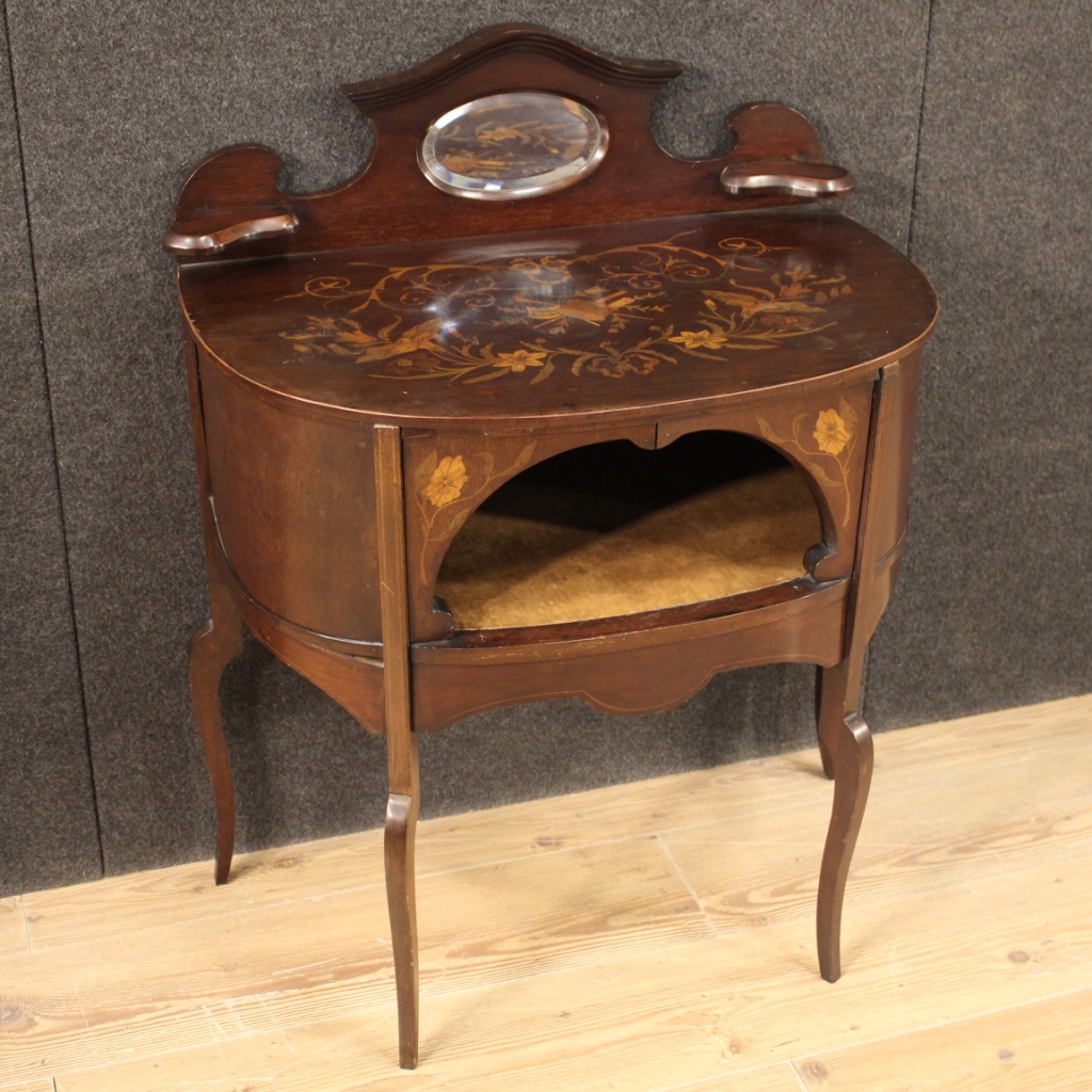 1000€  English dressing table in inlaid wood from 20th century - cod 9191 - parino.it/dressing-table… #FORSALE #antiques #antique #antiqueshop #antiquariato #antiqueshopping #interiordesign #archilovers #arredamento #antiquestyle #antiquefurniture #mobili #furniture #dressingtable