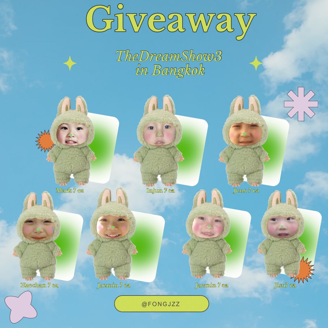 Pls kindly rt🎀
Giveaway for Dream zen
🌟Acrylic keyring with special card  
1 mem / 7 ea

Date: 22 June 2024
Time: tba 
Location: Rajamangala 

⛄️  Pls rt & show this tweet
        Exchange  dm!🌷
#NCTDREAM_THEDREAMSHOW3inBKK
#NCTDREAM_THEDREAMSHOW3_in_BKK