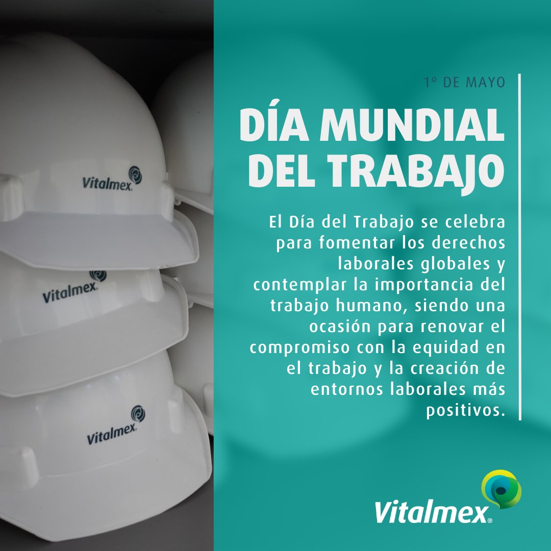 Vitalmex's tweet photo. ¡Hoy y siempre reconocemos con orgullo a todos los trabajadores incansables que día a día hacen posible el progreso de nuestra sociedad! 

 #DíaDelTrabajo https://t.co/8BNXnLcEi0