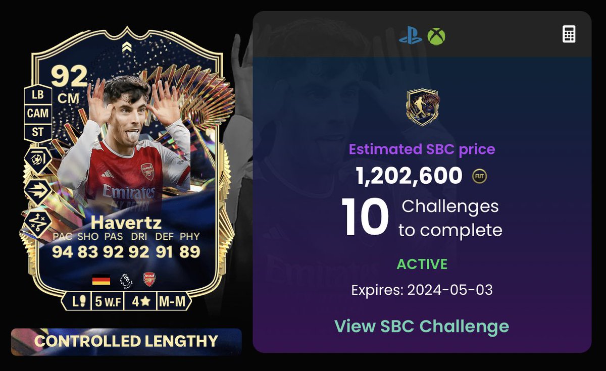 I feel like I’m getting scammed… Make Havertz 94 today @EA 🙏