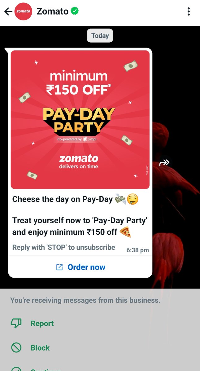 अब तो what's app पे भी stalk करने लगे... #zomato