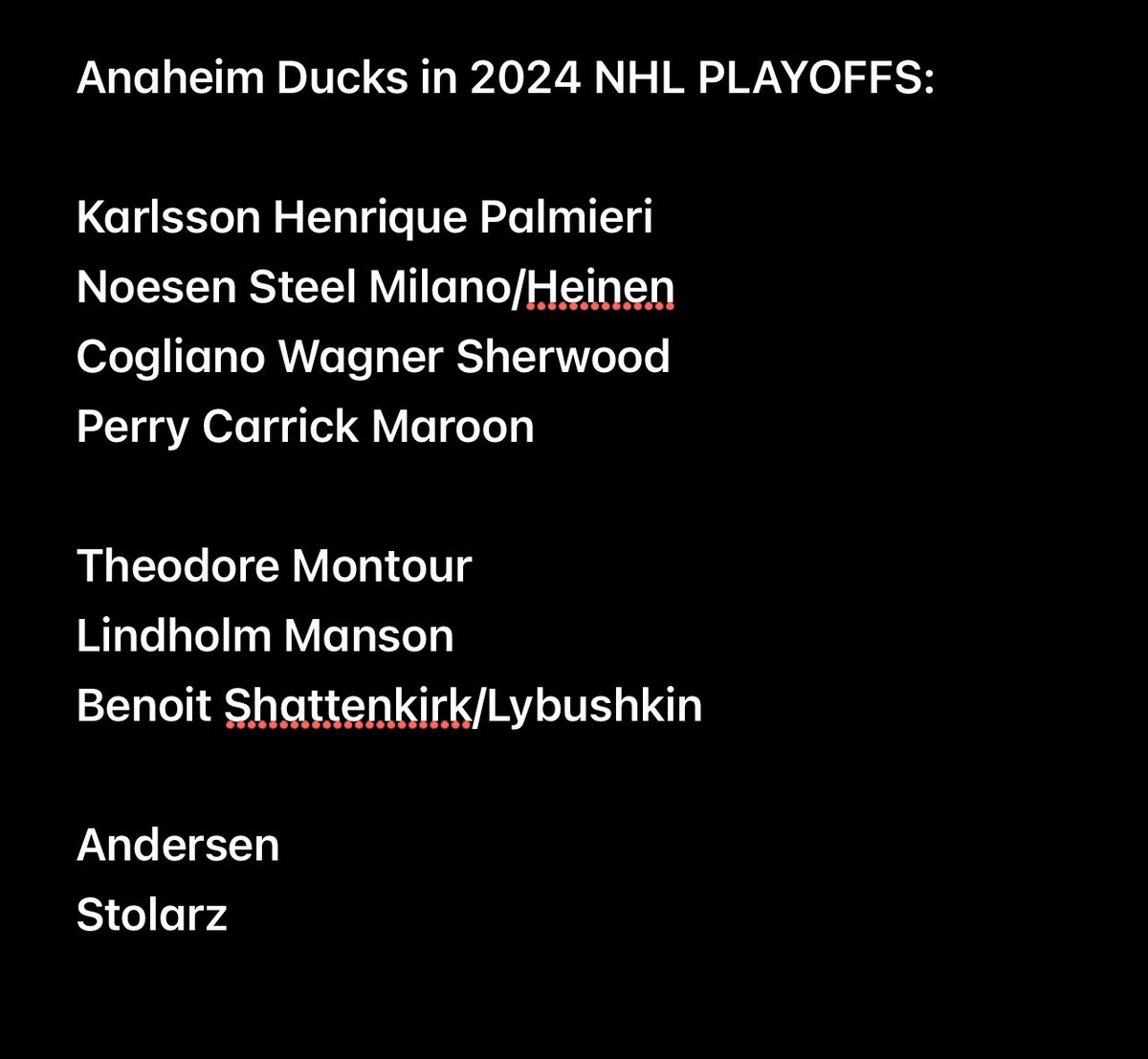 Watching the NHL playoffs got me thinking…@AnaheimDucks can form a squad with ex-players🦆👀