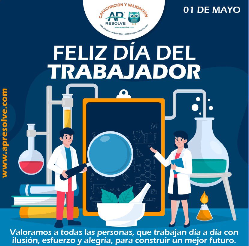 AP_Resolve's tweet image. Feliz día del trabajador #01Mayo

#APResolve #Capacitación #Validación

Visítanos en apresolve.com