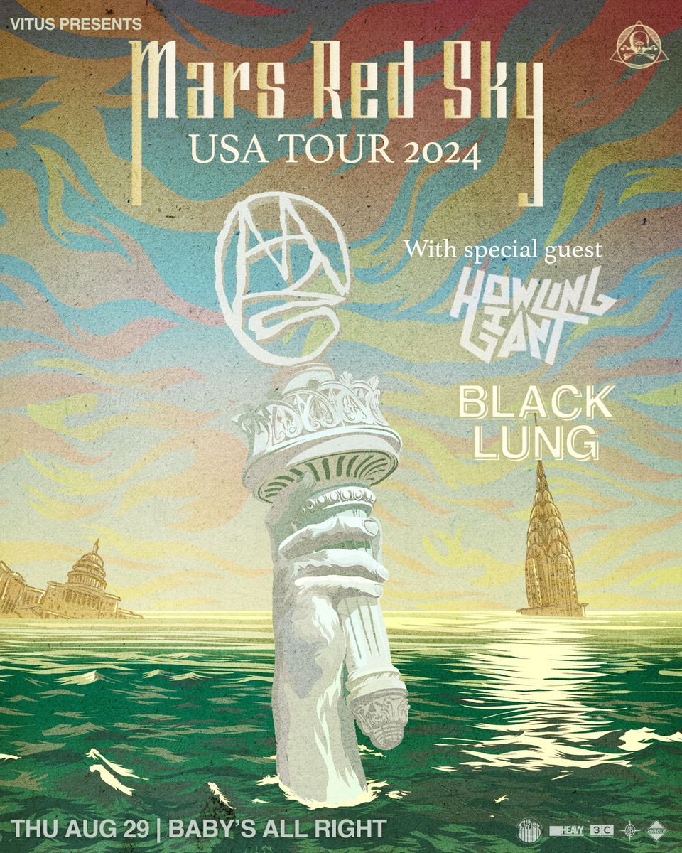 Vitus Presents: stoner rock sensations MARS RED SKY bring their heavy psych all the way from Bordeaux, France—plus Nashville's @HOWLINGGIANT + Baltimore's BLACK LUNG at Baby's All Right on Aug 29! ON SALE NOW: link.dice.fm/u9a85f6cdc18