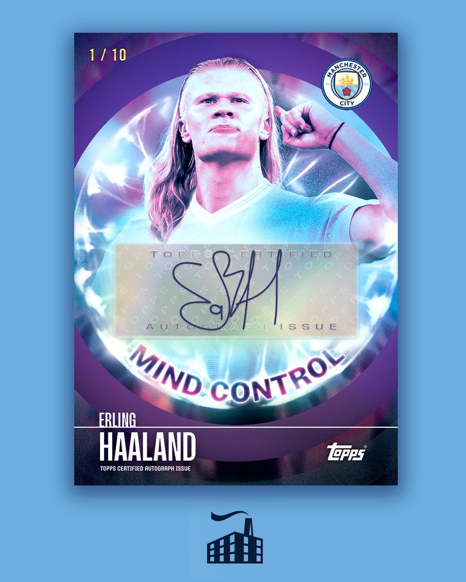 👕 The treble winners return for the 2023/24 season, with the Topps @ManCity Team Set more stacked than ever!   🌑 Blue Moon 🤯 Mind Control 💧 Gold Drip   1️⃣ Autograph, Relic or Auto Relic per box!   🔗 uk.topps.com/products/topps… #topps #mancity #thehobby #footballcards
