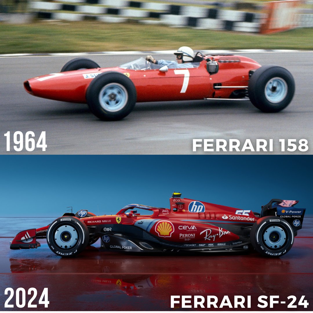 It may not be as blue as we'd hoped, but the Miami GP #Ferrari SF-24 livery has some lovely nods to the past. It celebrates the 60th anniversary of John Surtees clinching the world championship title in North America. Are you a fan? 
#ScuderiaFerrari #MiamiGP #SF24 #F1