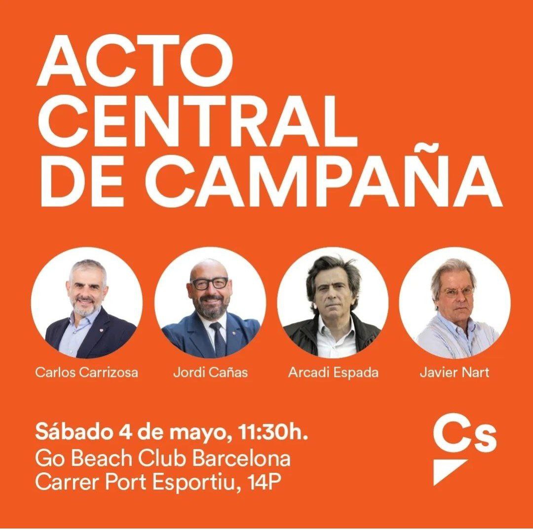 AArrimadas's tweet image. El sábado en Barcelona será un gran día. 

El día de los comprometidos con @CiudadanosCs con @CiutadansCs 

El día de los comprometidos con Cataluña, con España.

✌️

👇