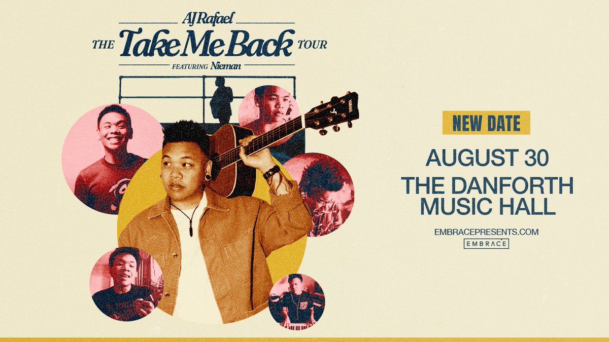 NEW DATE: #AJRafael has just announced a new date at The Danforth on August 30th. Tickets to his April 20th show will be honoured, and a fresh batch is now available. Secure yours today!  
🎟️ tinyurl.com/3ceefnje