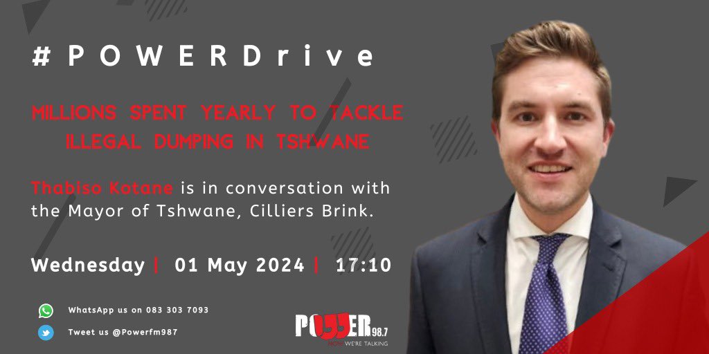 Talking illegal dumping on Power FM at 17:10 📻 #KeepTshwaneClean @CityTshwane @POWER987News