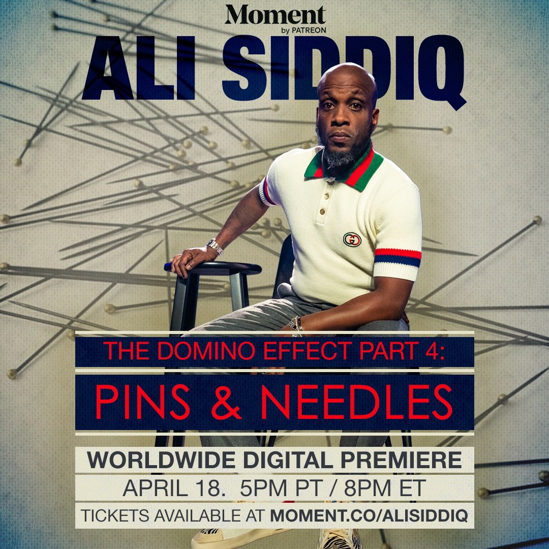 LAST CALL for Domino Effect 4.  You have 24 hours left to buy a ticket to stream on @momenthouse.   Get it today and you'll still have two weeks to watch it on replay on demand.  After May 2 it's gone for now.  AliSiddiq.com