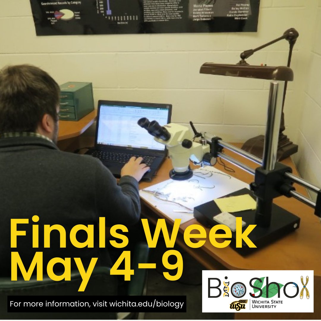 🚨Not to alarm you, #BioShox, but finals begin next week!!🚨

@wichitastate
@fairmountWSU

#BecomeMore #FairmountCollege