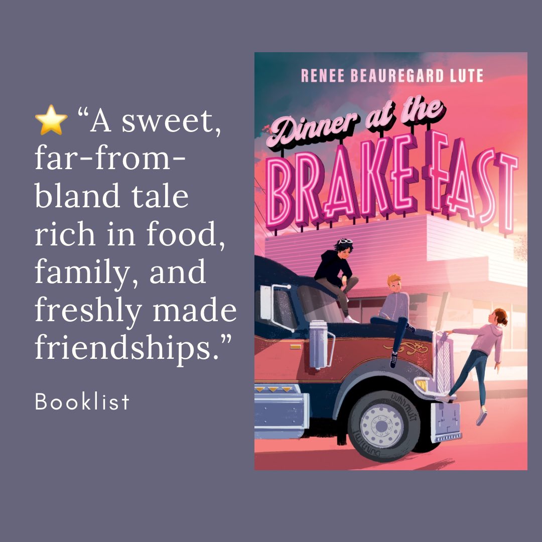 ⭐️ Another starred review for DINNER AT THE BRAKE FAST! Thank you, @ALA_Booklist! booklistonline.com/Dinner-at-the-…