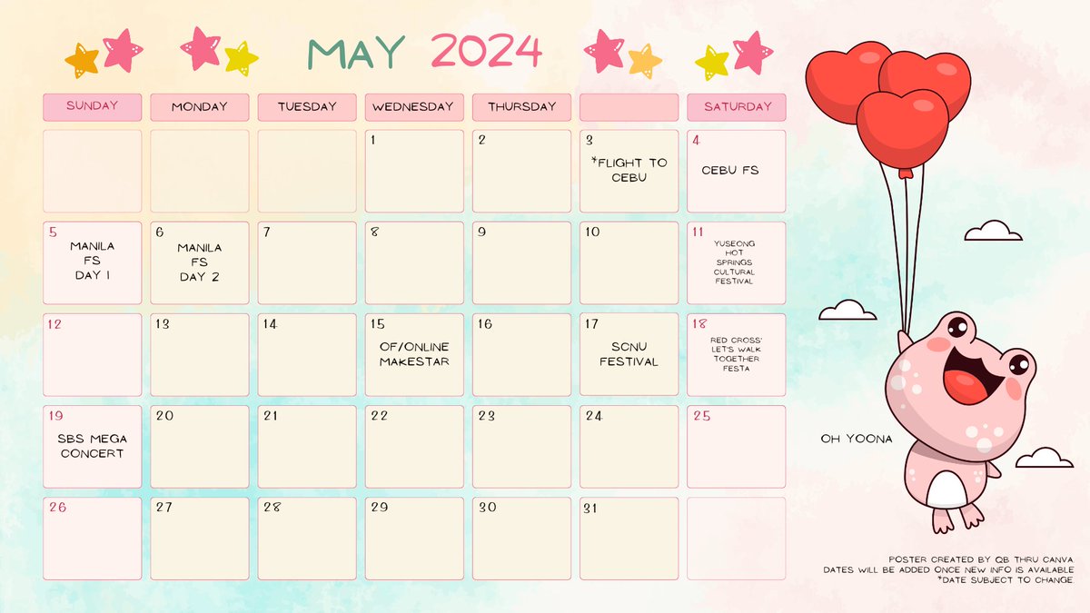 📆 UNIS 유니스 MAY SCHEDULE

- more dates will be added once CONFIRMED schedules are released. 
* subject to change..

#UNIS #유니스 @UNIS_offcl 
#UNI_Story #WE_UNIS
#SUPERWOMAN #슈퍼우먼